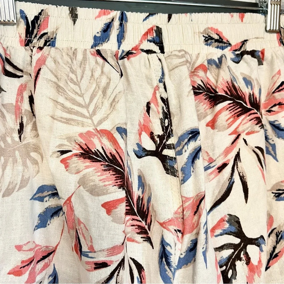 Briggs New York Womens Relaxed Fit Floral Linen Pull on Pant Size Small D163 - Picture 8 of 10